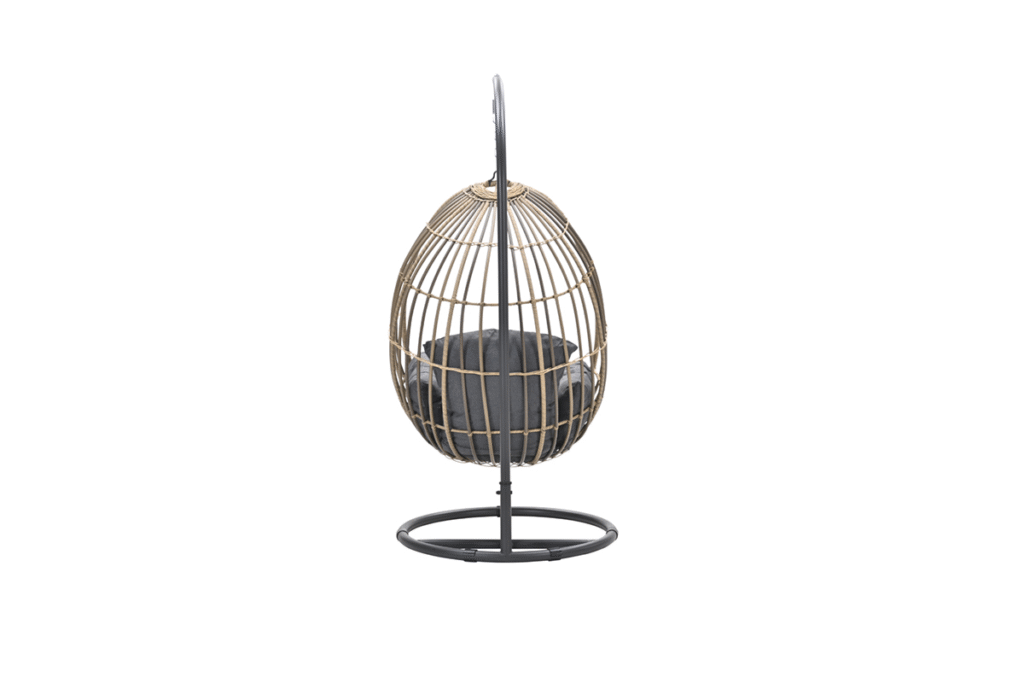 Hangstoel Panama swing chair egg carbon black rotan