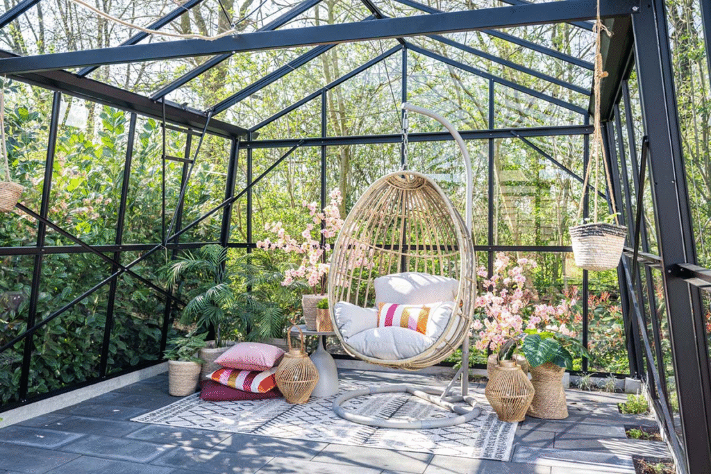 Hangstoel Panama swing chair egg taupe sand