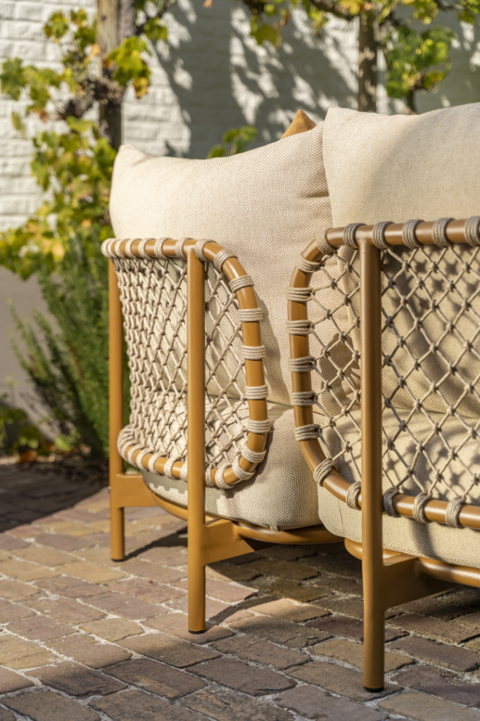 Hoek loungebank Martinique amber 3-dlg