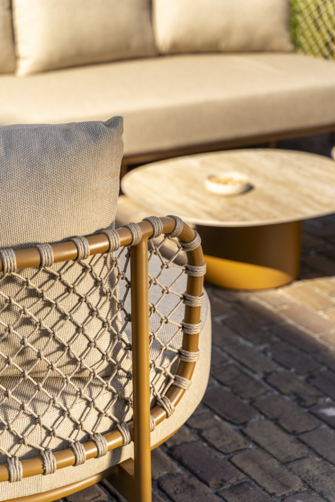 Hoek loungebank Martinique amber 3-dlg