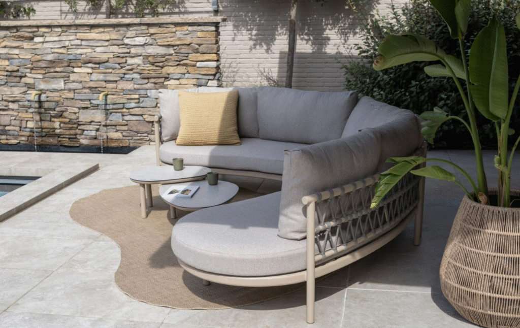 Hoek loungeset Piacenza + Loungetafel set Monroe 5-dlg