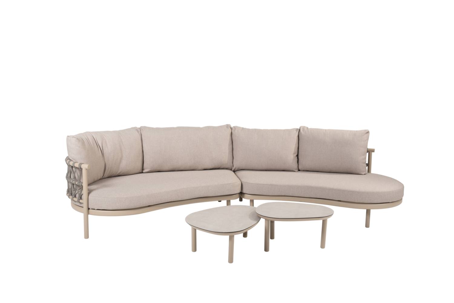 Hoek loungeset Piacenza + Loungetafel set Monroe 5-dlg