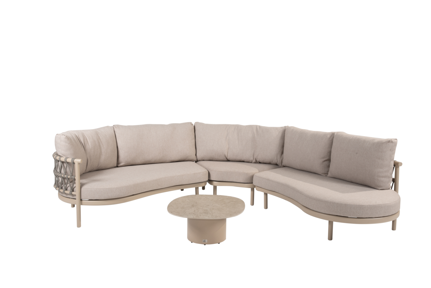 Hoek loungeset Piacenza + Loungetafel Sofie 70x80 cm 4-dlg