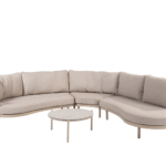 Hoek loungeset Piacenza + Loungetafel Vic Ø73 cm 4-dlg