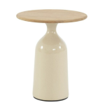 June hoogglans keramiek onderstel creme voor salontafel 45 cm � (H 55)