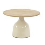 June hoogglans keramiek onderstel creme voor salontafel 60 cm � (H 40)