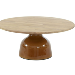 June rond salontafelblad teak, 80 cm �