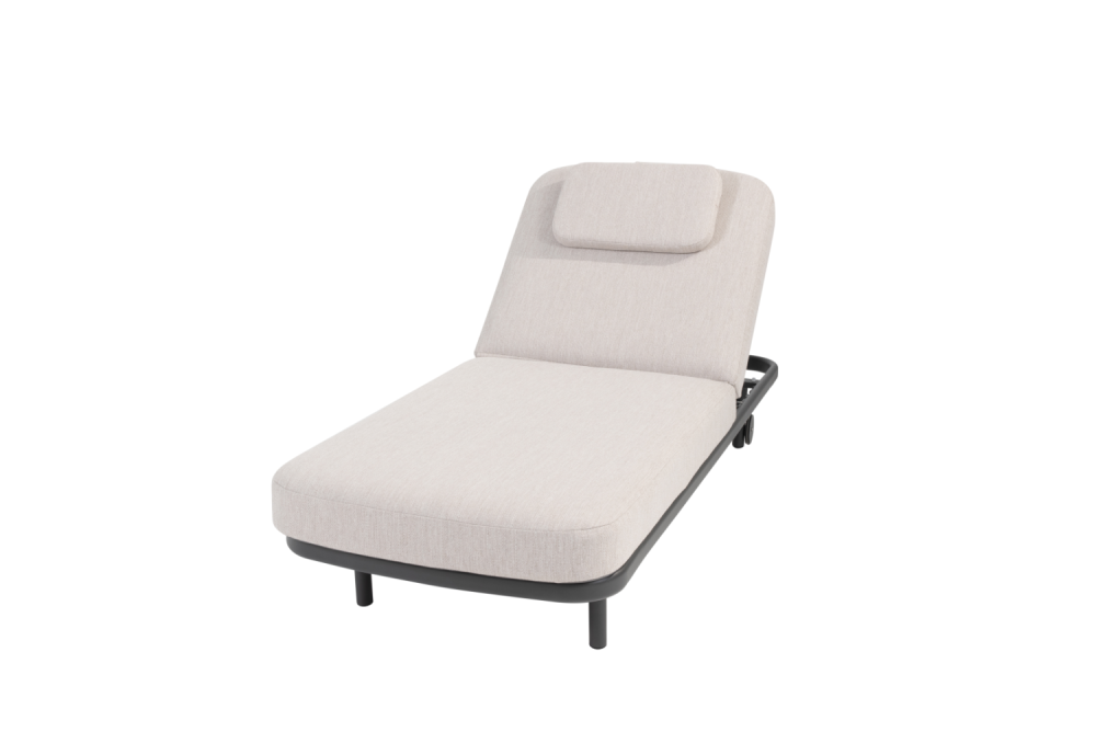 Ligbed Milano antraciet incl. kussen