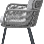 Lounge- dining stoel Linares XL carbon black sand