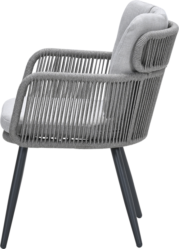 Lounge- dining stoel Linares XL carbon black sand