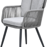 Lounge- dining stoel Linares XL carbon black sand