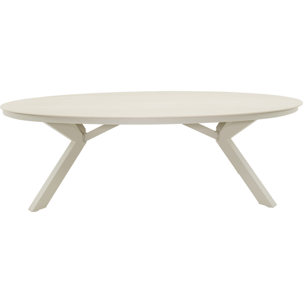 Lounge-dining tafel Davos ovaal Crema - 220x110 cm