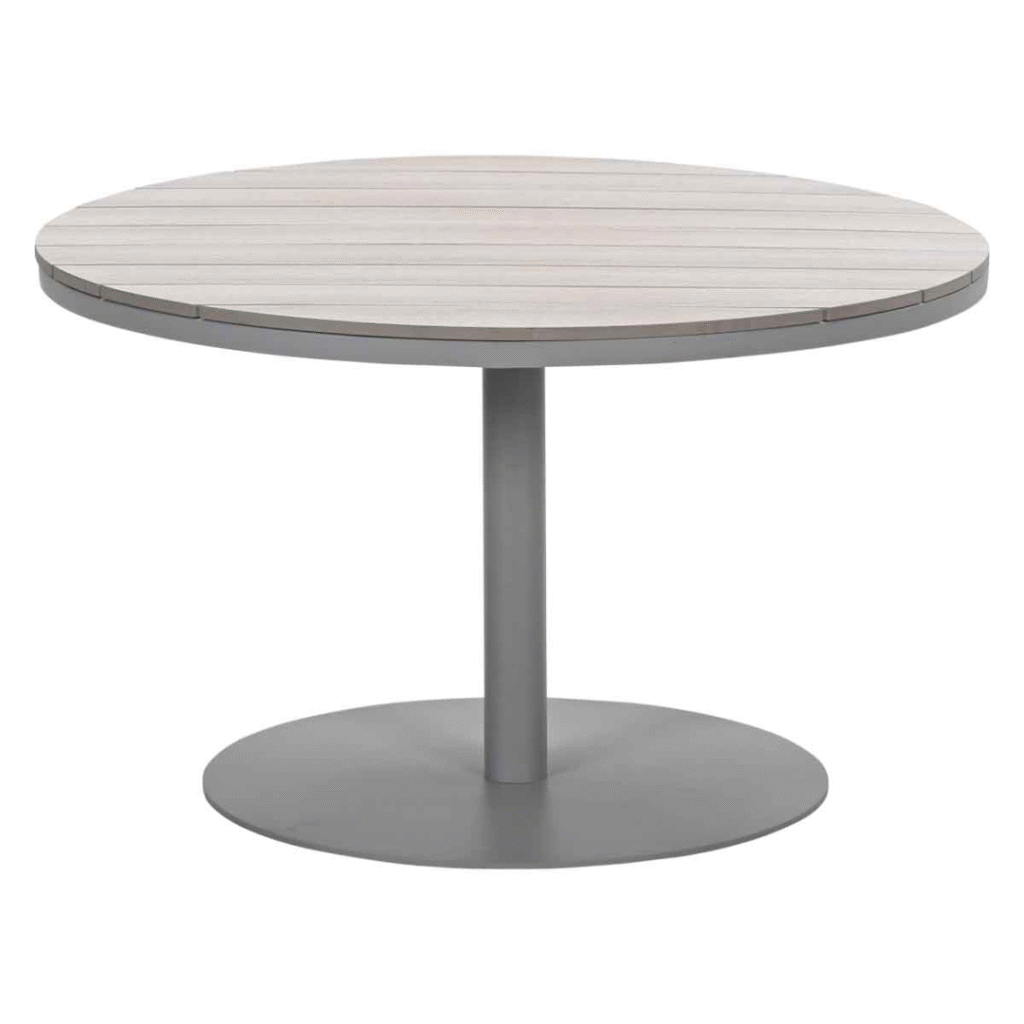 Lounge-dining tafel Matera taupe light teak - Ø112x68 cm