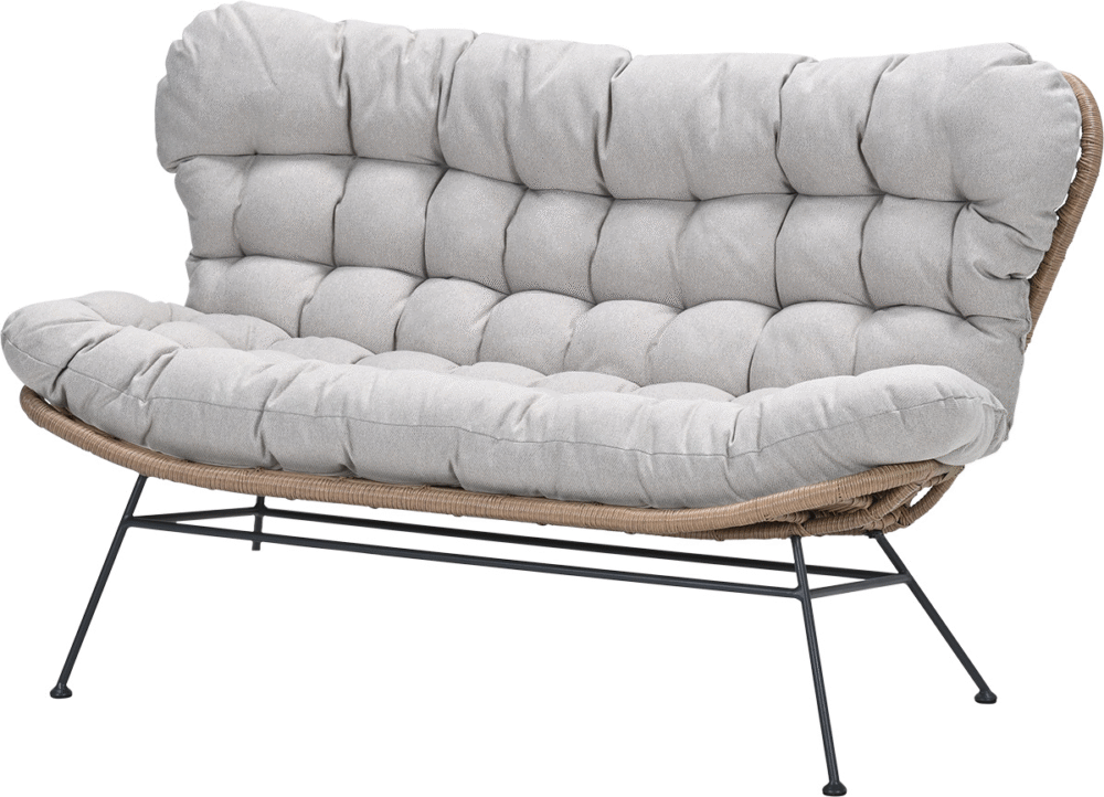 Loungebank Libelle 2-zits c. black/natural/desert sand