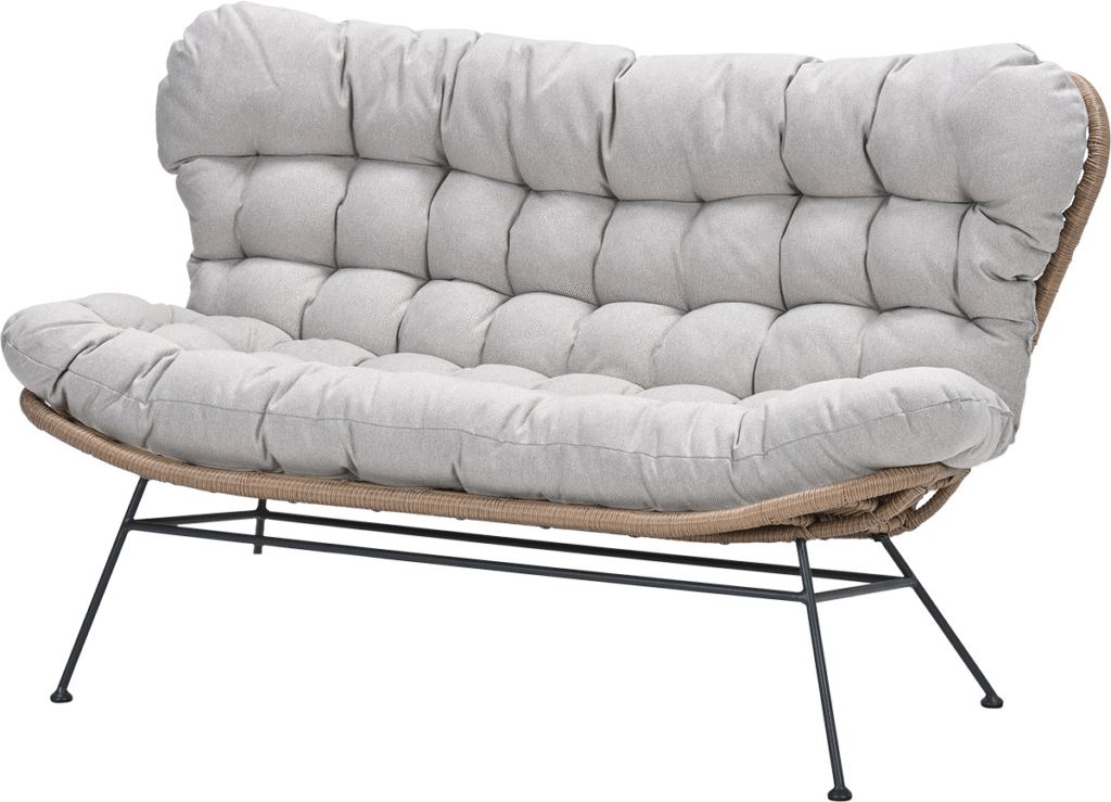 Loungebank Libelle 2-zits c. black/natural/desert sand