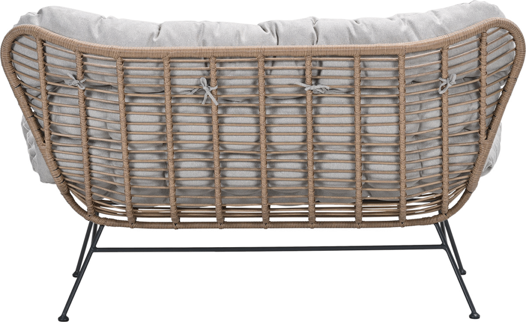 Loungebank Libelle 2-zits c. black/natural/desert sand