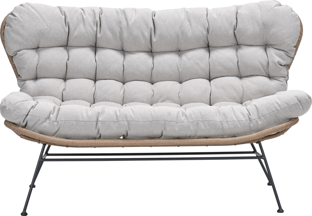 Loungebank Libelle 2-zits c. black/natural/desert sand