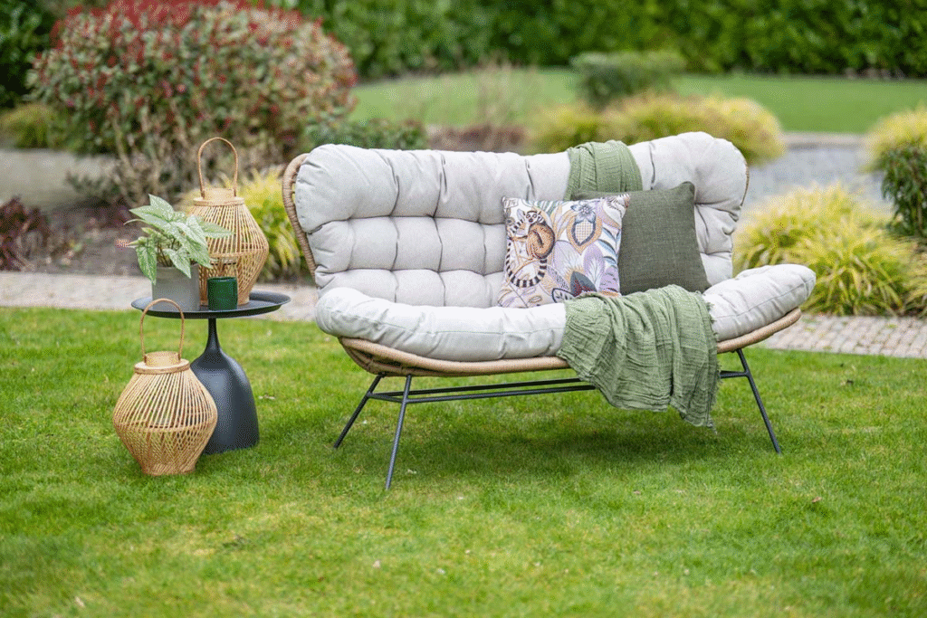 Loungebank Libelle 2-zits c. black/natural/desert sand