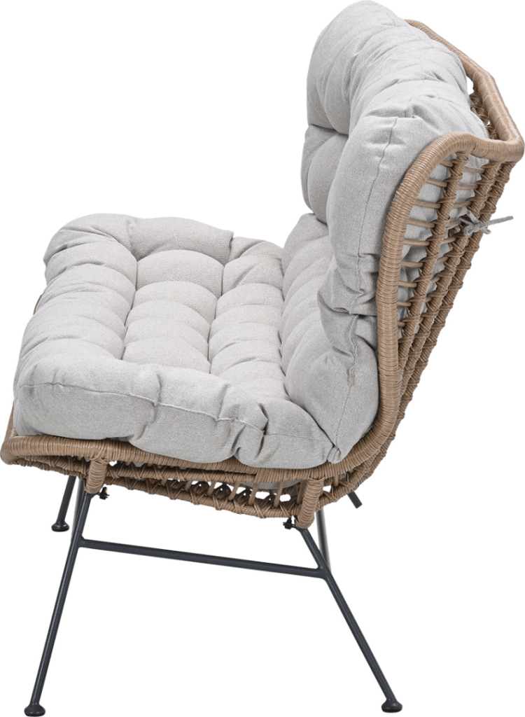 Loungebank Libelle 2-zits c. black/natural/desert sand