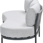 Loungebank Tirolo 3-zits carbon black sand