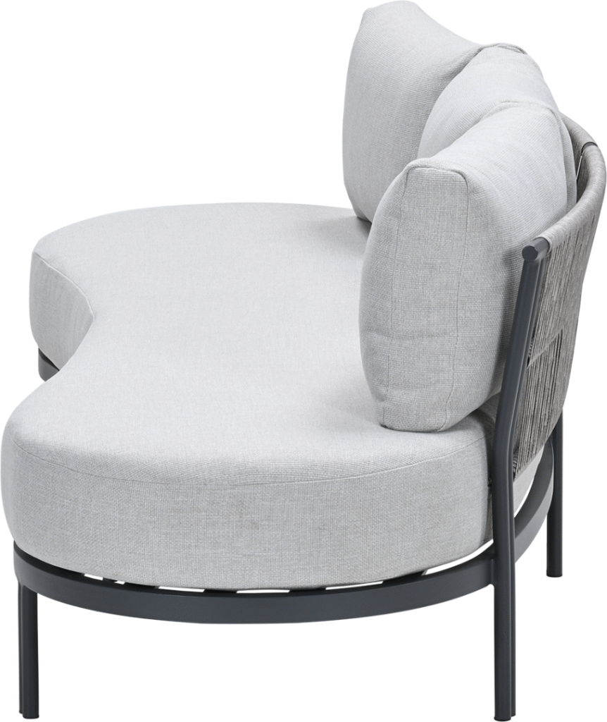 Loungebank Tirolo 3-zits carbon black sand