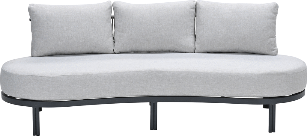 Loungebank Tirolo 3-zits carbon black sand