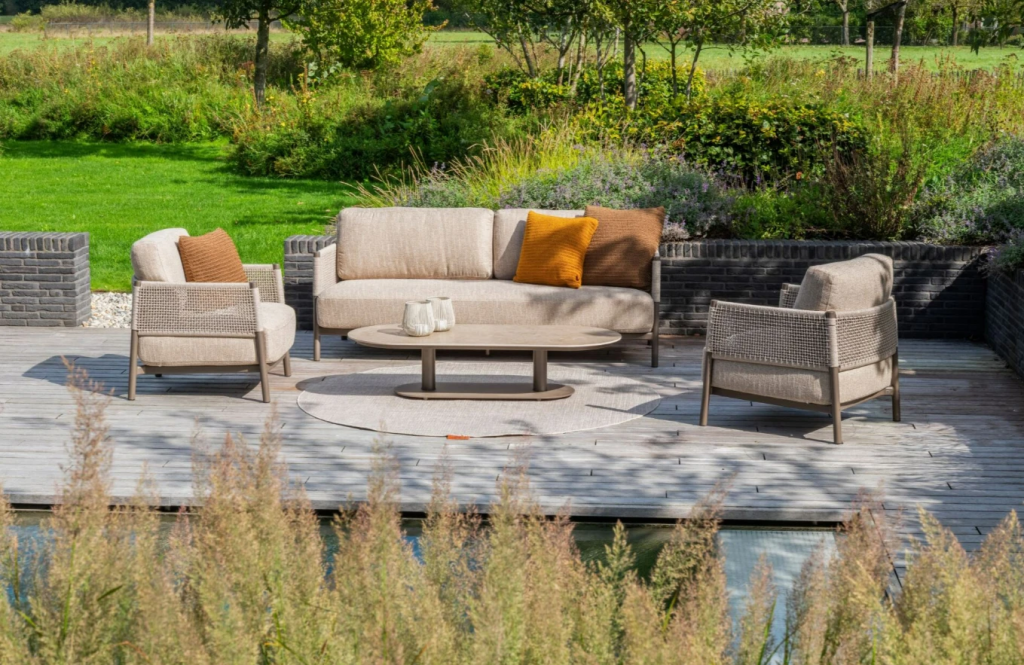 Loungetafel Boaz ovaal 150 x 65 cm Terre