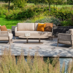 Loungetafel Boaz ovaal 150 x 65 cm Terre