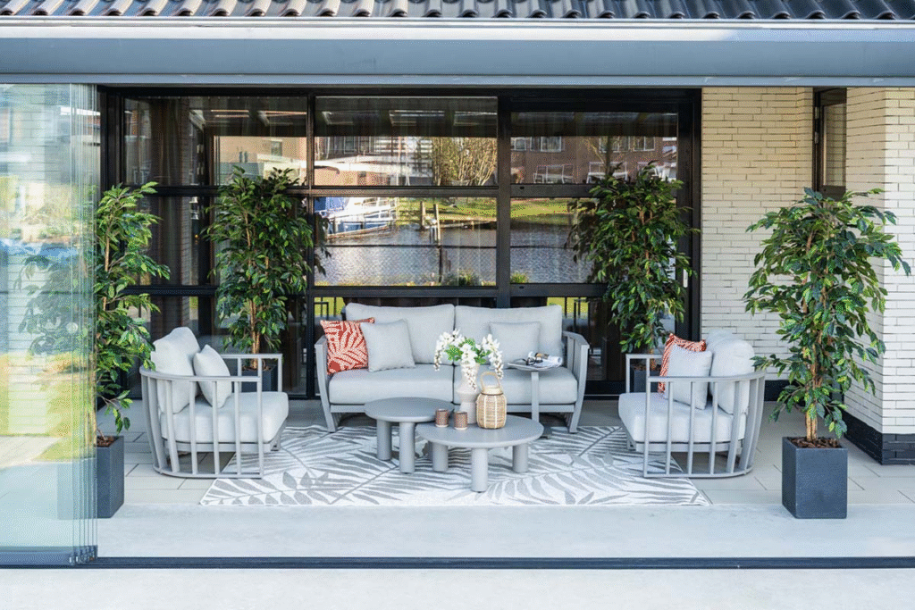 Loungetafel Elefanti rond taupe - Ø80x32 cm