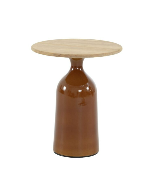 Loungetafel June rond teak caramel - Ø45