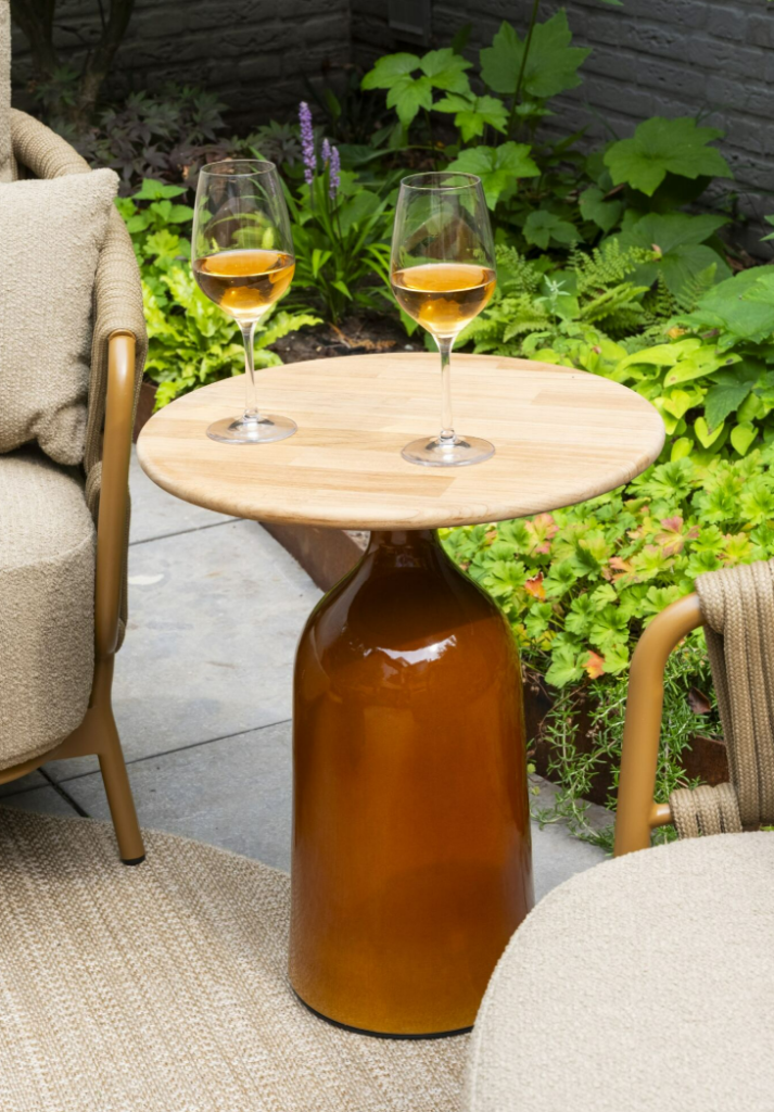 Loungetafel June rond teak caramel - Ø45