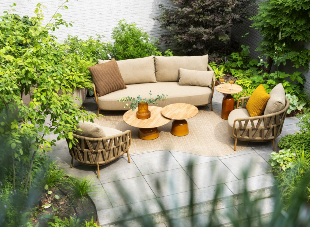 Loungetafel June rond teak caramel - Ø45