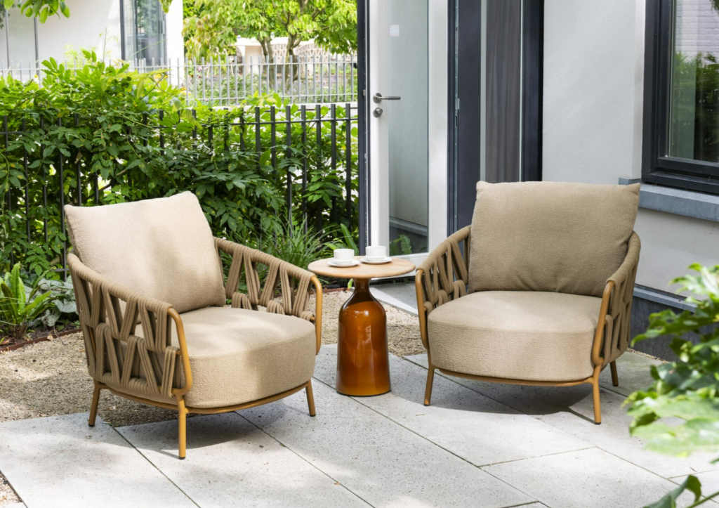 Loungetafel June rond teak caramel - Ø45