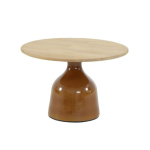 Loungetafel June rond teak caramel - Ø60