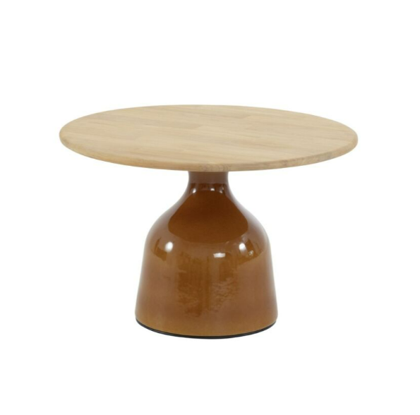 Loungetafel June rond teak caramel - Ø60