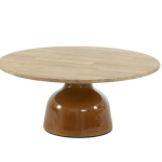 Loungetafel June rond teak caramel - Ø80