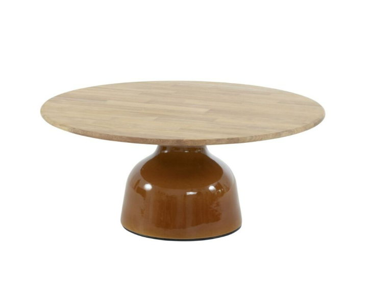 Loungetafel June rond teak caramel - Ø80