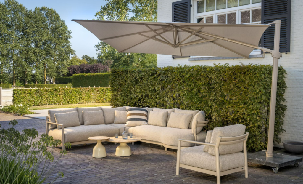 Loungetafel June rond teak creme - Ø60