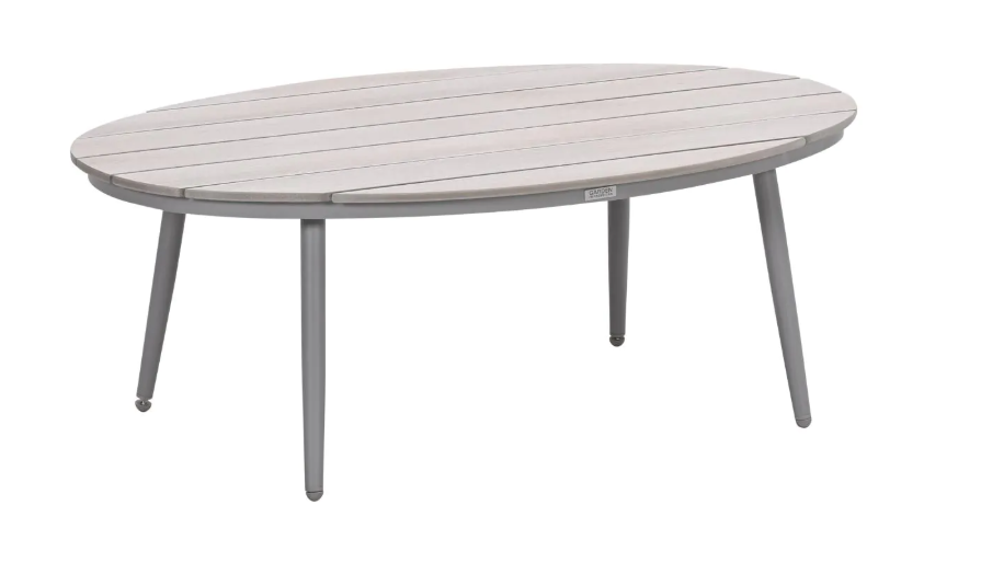 Loungetafel Margriet ovaal taupe - 120x76x45 cm