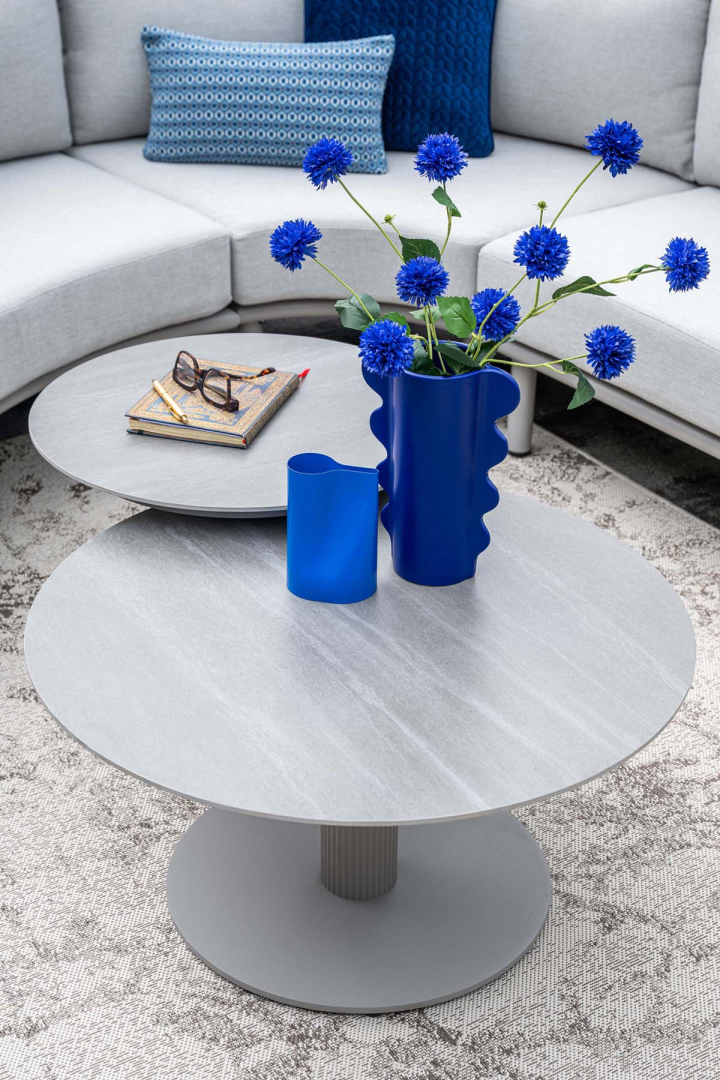 Loungetafel Nice taupe sand - Ø80x40 cm