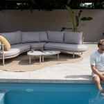 Loungetafel set Monroe antraciet - Ø80x27 cm en Ø65x32 cm