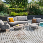 Loungetafel set Monroe terre - Ø80x27 cm en Ø65x32 cm