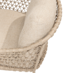 Low dining tafel Hampton mortex Ø160 + Low dining stoel Sardinia 8-dlg