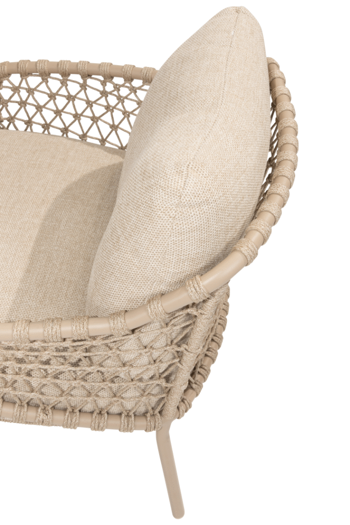 Low dining tafel Hampton mortex Ø160 + Low dining stoel Sardinia 8-dlg