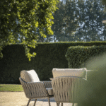 Low dining tafel Salute terre + Low dining stoel Cannes 5-dlg