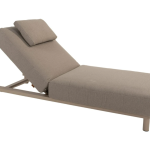 Madeira ligbed incl. kussen en hoofdsteun latte