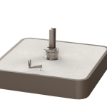 Parasolvoet keramiek vulbaar met zand 140 kg inc. wielen