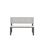 Parkbank Jondal carbon black light teak - 125 cm