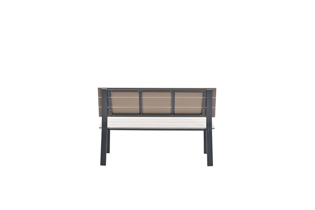 Parkbank Jondal carbon black light teak - 125 cm