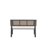 Parkbank Jondal carbon black light teak - 125 cm